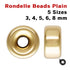 Gold Filled Rondelle Beads Plain, 5 Sizes, (GF/610)
